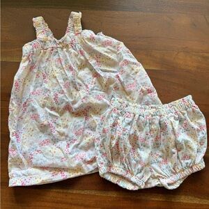 H&M floral dress & bloomers 9M